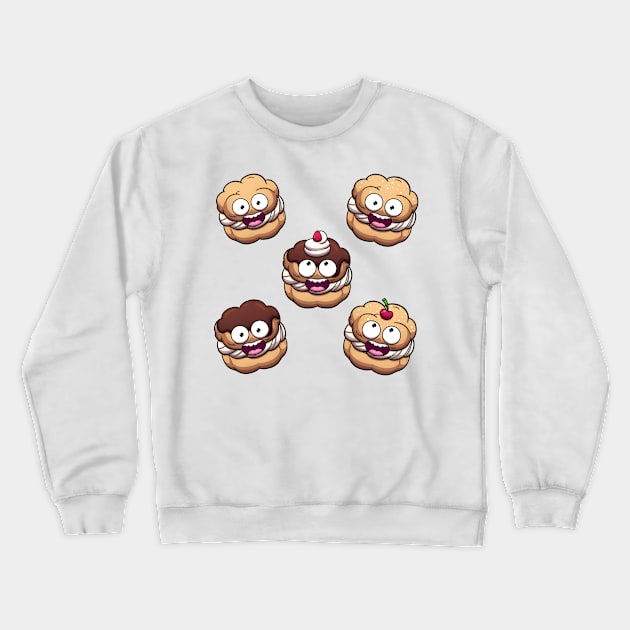 Cute Cream Puff Crewneck Sweatshirt by TheMaskedTooner